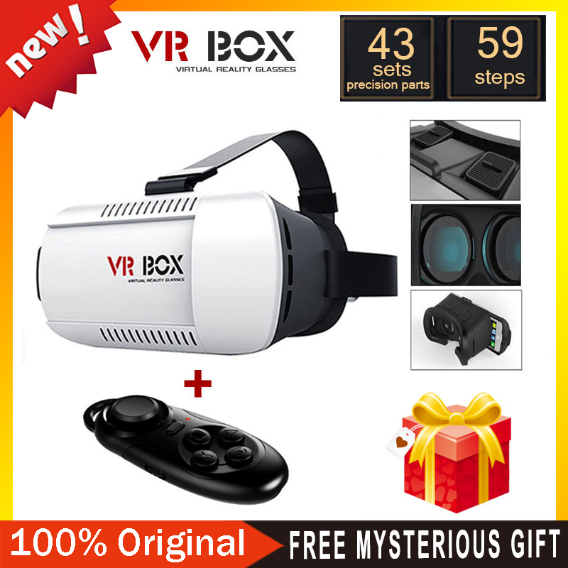 2016 Google Cardboard VR BOX Pro Version VR Virtual Reality 3D Glasses Smart Bluetooth Wireless Mouse