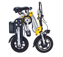 12 inch Mini Protable Folding Electric Bicycle, 36V/9AH Lithium Ion Battery