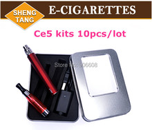 eGo CE5 kit  Aluminum Case kits CE5 Clearomizer 650mah 900mah 1100mah Ego-T Battery with ce5 Atomizer E-cigarette kits 10pcs/lot