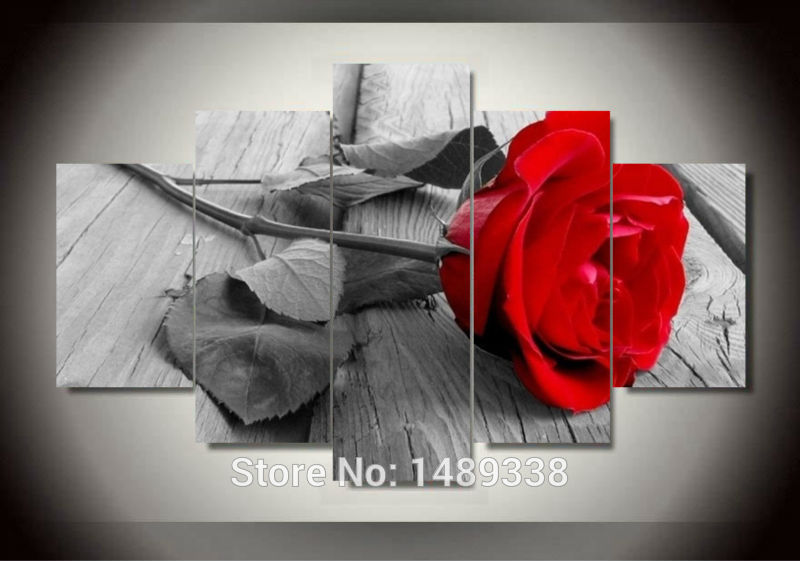 High quality artworks of love flower Wall Painting red rose Home Decoration Flowers Art Picture Paint on Canvas Prints
