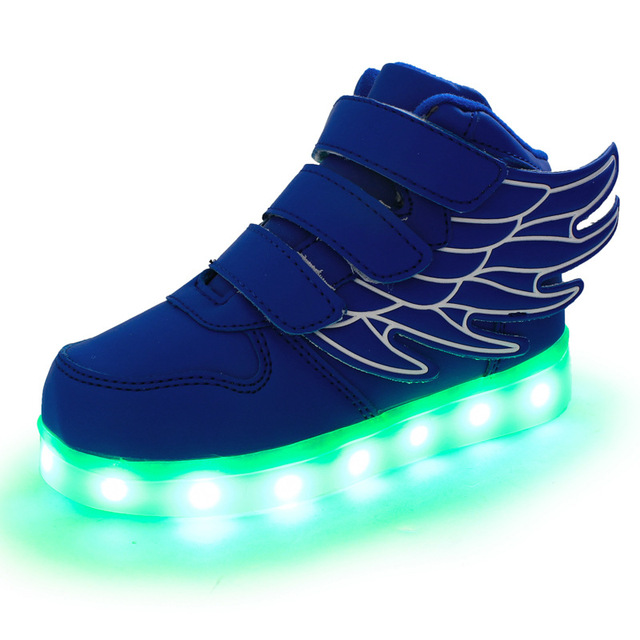2017 Мода СВЕТОДИОДНЫЕ светящиеся для дети дети повседневная shoes светящиеся usb зарядка мальчики и девочки кроссовки с 7 цветов свет новый