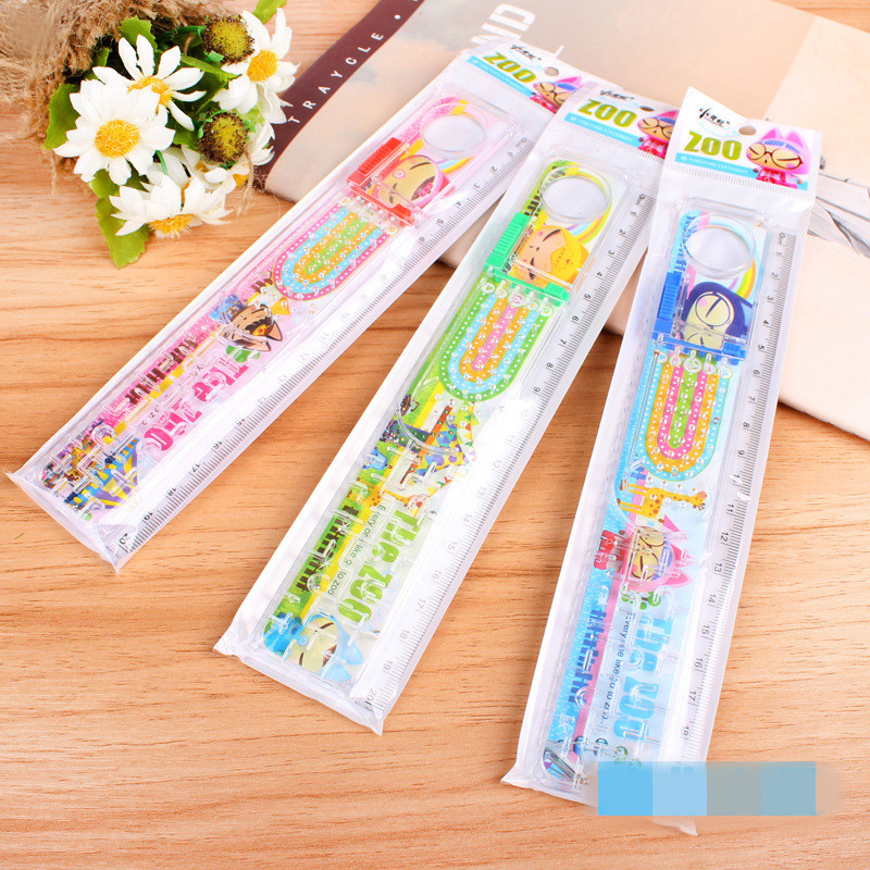 20cm Cute Kawaii Cartoon Giraffe Plastic Ruler For Kids Gift Toy School Supplies Korean Stationery Free Shipping 1604