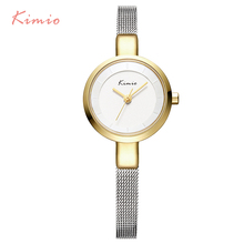 2016 New HOT Kimio Women’s watches Stainless Steel fine mesh Quartz bracelet wristwatches women ladies dress watch with Gift Box