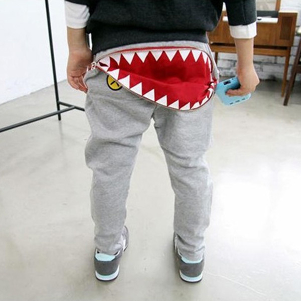 Baby Kids Boys Girls Chic Zipper Casual Harem Pants Sport Loose Trousers