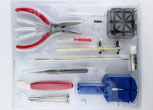 16 unids profesional dividida reparación del reloj abridor tool kit relojes herramientas Universal abre la pulsera tool set