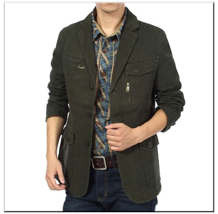 2015 New Arrival Brand Men Military Blazers Slim Fit Masculino Casual Jacket Coat Pure Cotton Suits Ceket Blaser Casaco Blezer (3)