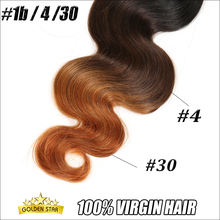 7a Grade Ombre Brazilian Virgin Hair Body Wave 3 Bundles With lace Closure Brazilian human hair