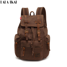 Mens Retro Canvas Drawstring Backpack