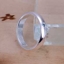 Wholesale Free Shipping 925 Silver Ring Fashion Sterling Silver Jewelry Glossy Blue Stone Inlay Ring SMTR105