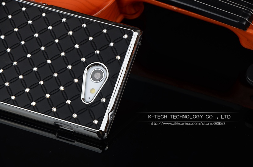 Shining Rhinestone Diamond Rubberized Matte Cover With Silver Chromed Skin Case For SONY XPERIA M2 Aqua S50h Mobile Phone Bags Shining Rhinestone Diamond Rubberized Matte Cover With Silver Chromed Skin Case For SONY XPERIA M2 Aqua S50h Mobile Phone Bags