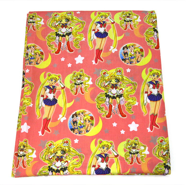 41780 50*147cm patchwork printed cotton fabric cartoon the sailor moon fabric for Tissue Kids Bedding home textile