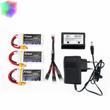 Lipo battery 11.1V 1500mAh 3s 35C Xpower batteries 3pcs and charger XT60 / T plug for RC Helicopter Quadcopter drone part