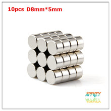 10pcs/lot Strong Magnet Disc 6mm X 10mm Cylinder Round N35 Rare Earth Neodymium Free Shipping