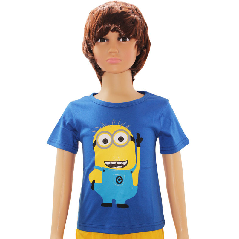 2015 Summer Style Despicable me Minions Clothes T Shirts For Girls Boys t shirts Kids Short