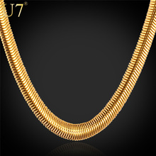 Necklaces With “18K” Stamp Fashion Men Jewelry Wholesale Free Shipping 18K Real Gold Plated 5 MM 55 CM Snake Chain Necklace N336