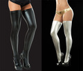 2015 Hot Free Shipping Sexy Lingerie Women Sexy Black PVC Leather Stockings Lady s Sock Clubwear