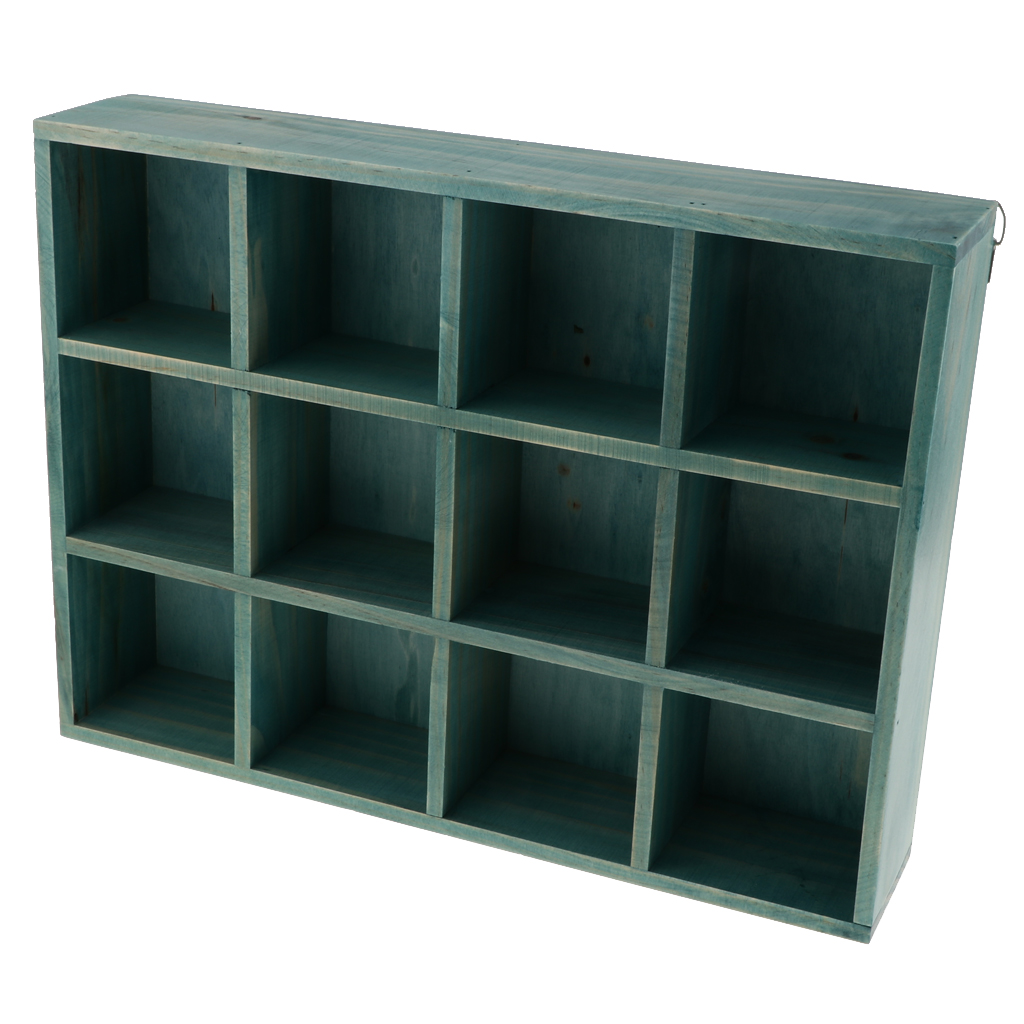 Entryway Organizer Display Wall Shelf Rack With 12 Compartments