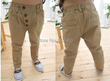 Children Baby Clothes Kid Boys Retro Khaki Casual Pants Straight Trousers 2 7Y