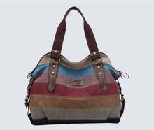 K-988 high quality Fashion women Bags Canvas Super patchwork canvas bag Shopping Handbag Casual Shoulder Bag w52