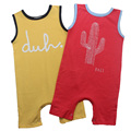 Baby Boys Rompers Girls Summer Sleeveless Jumpsuit Cactus DUHA Letter 2017 Infant Newborn Tiny Cotton Rompers