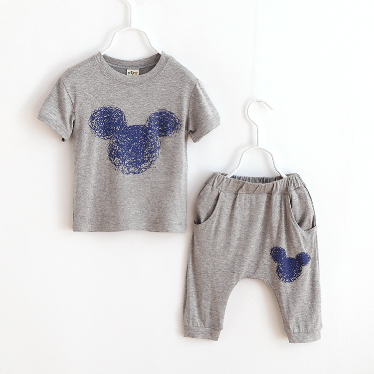 2016 new 2 7 years children s clothing Track suit brand boys girls 1set 100 cotton