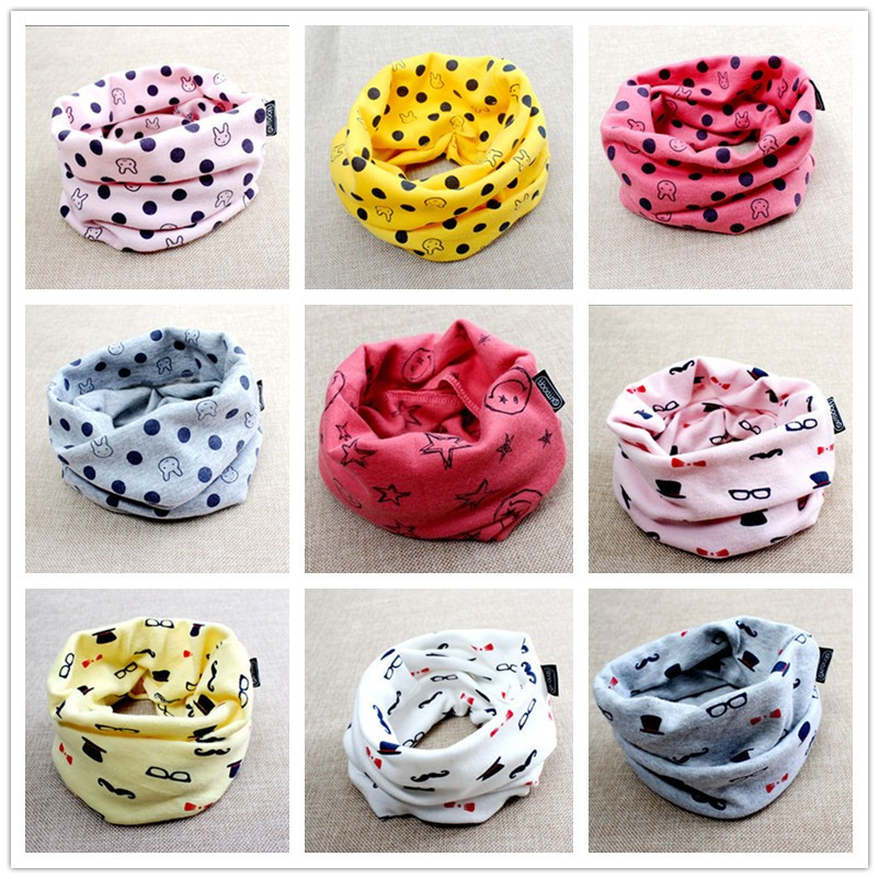 2015 Fashion children scarves kids scarf ring rabbit smile print Autumn Winter warm boy girl collar cotton magic kerchief