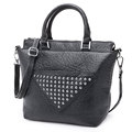 Rivets Ornament Famous Brand Fashion New Handbag Retro Trendy Tote Women Large Capacity Solid Color Designer