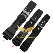 2015 New Watchbands Soft Fashion Silicone Strap Buckle Wrist Watch Band 16mm 18mm 20mm 22mm Black Military Accessories Hot Sale