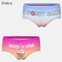 Zohra Cake Cookies 3D printing Briefs lingerie Sexy Underwear Women Panty tanga ropa interior mujer bragas culotte femme Panties