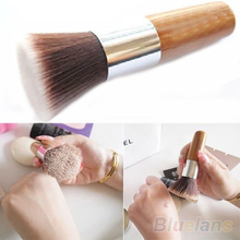 Flat Top Buffer Foundation Powder Brush Cosmetic Makeup Basic Tool Wooden Handle 028M
