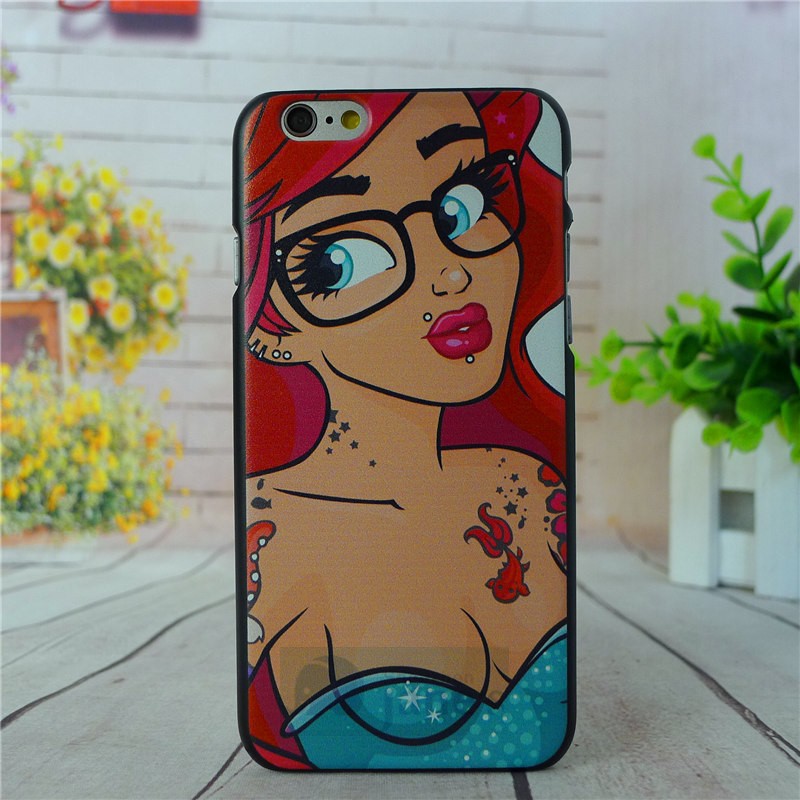 4.7" For Apple i Phone iPhone 6 Case Tattoo Ariel Little Mermaid series Protective Cover Case For iPhone6 Free Shipping 4.7" For Apple i Phone iPhone 6 Case Tattoo Ariel Little Mermaid series Protective Cover Case For iPhone6 Free Shipping