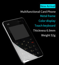 New Item Ultra Thin AIEK V5 Card Mobile Phone Pocket Mini Phone Touch Keyboard Quad Band