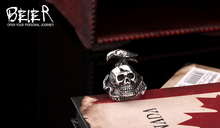 Punk Style Expendable Ring For Men 316L Stainless Steel Bird On Skull Ring Jewelry Man Cheap