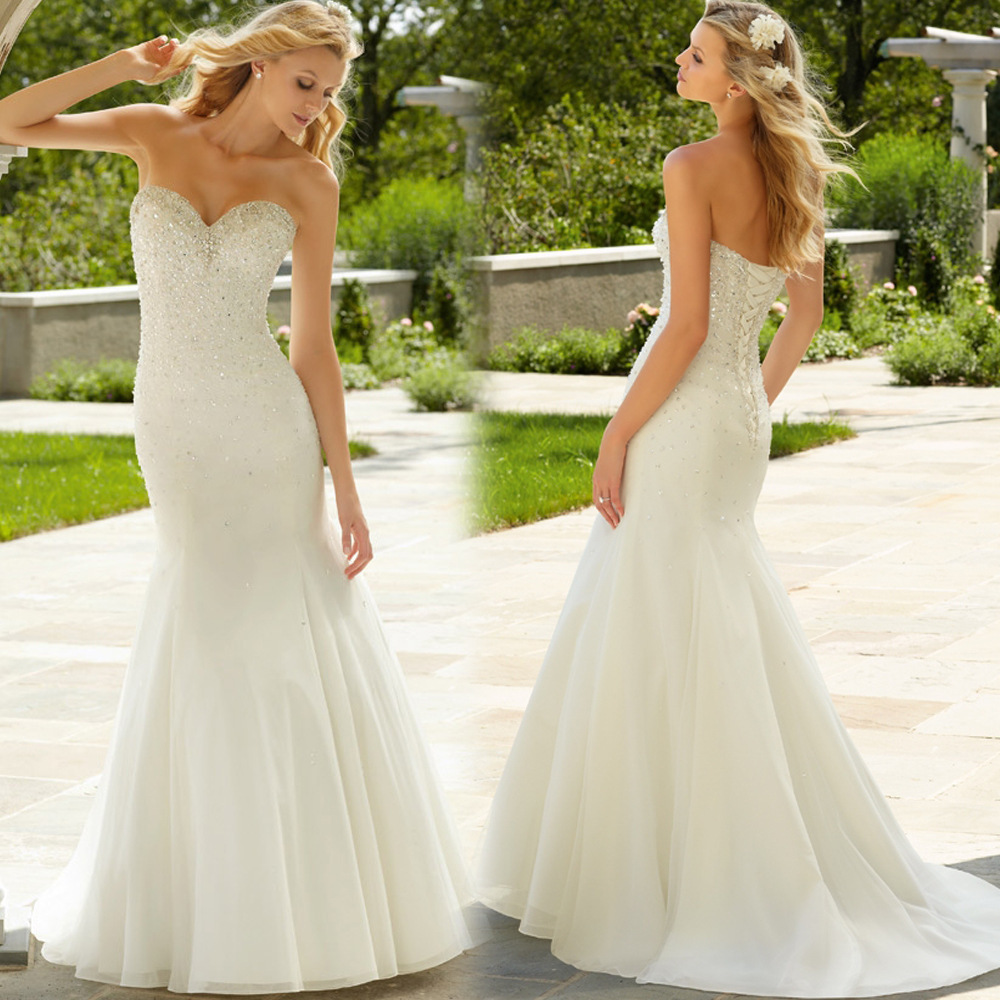 slim fitting bridal gowns