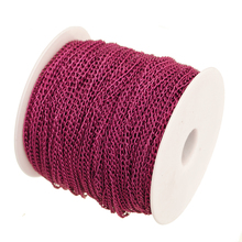 100m/lot in Bulk Red Plated Cable Chain Findings for Necklace Bracelets Jewelry Making