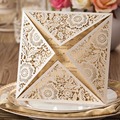 Laser Cut Wedding Invitations Kits Ivory Flowers Party Invitation Cards for Baby Shower Wedding Favors Graduation