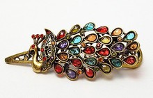 Cheap luxury shopping money personality peacock crystal hairpin crystal tiaras hair accessories for women Free Shipping