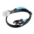 1pcs Mini SAS 4i SFF 8087 36P 36 Pin Male to 4 SATA 7 Pin Splitter