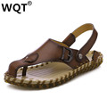 Zapatos Hombre 2017 Men s Designer Flip Flops Genuine Leather Slippers Summer Fashion Beach Sandals Shoes