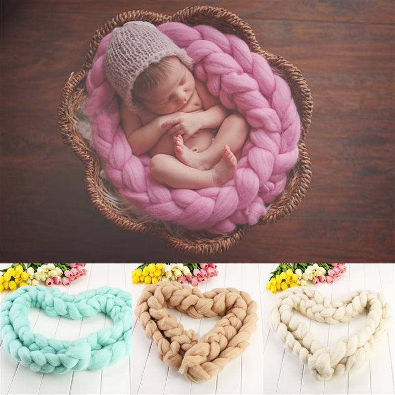 2016 New Wool Fiber Blanket 400cm Basket Filler Basket Stuffer Newborn Photography Background Props Baby Shower Gift