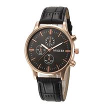 2016 Yoner Watch Fashion Crocodile Faux Leather Mens Analog Watch Wrist Watches