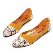 Fashion Simple Suede Stitching Leopard Round Toe Shallow Mouth Women Flats Shoe 2016 New Discount Cheap Single Shoes Shipping