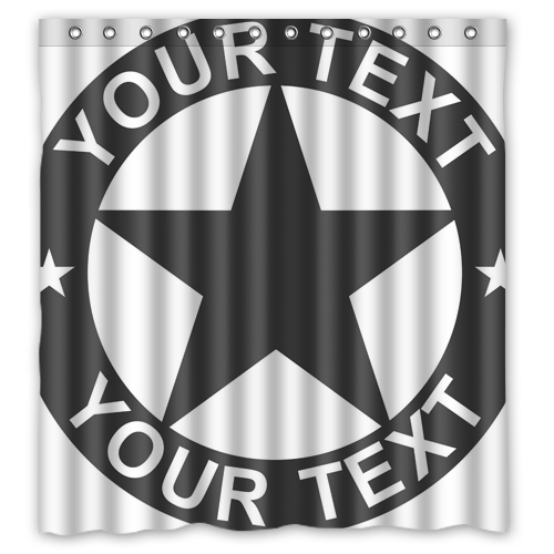 AOA-Western-Texas-Star-Custom-Shower-Curtain-66-x72-Waterproof-Fabric ...