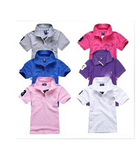 Promotions! 2-14 years summer kids polo boy shirt clothing 100% cotton short-sleeved lapel shirt boys clothes(China (Mainland))