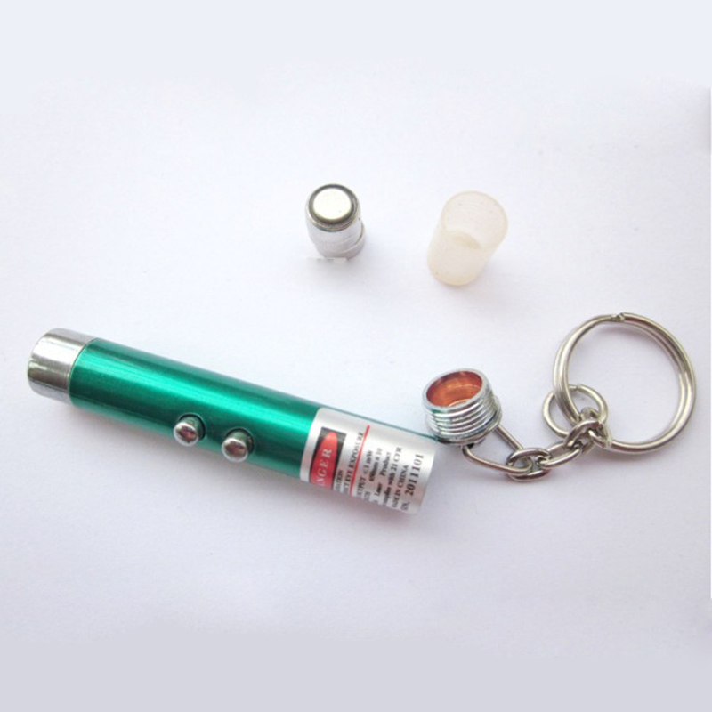 New Cool 2 In1 Red Laser Pointer Pen With White LED Light for Childrens Play Cat