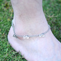 DIY 316L Stainless Steel Anklet Chain with Small Love Charms Stainless Steel Ankle Bracelet Foot Jewelry