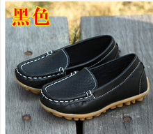 Children s shoes Spring 2015 Korean version of the new boys and girls slip PU flat