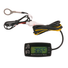Digital LCD RL HM035T tachometer hour meter thermometer temperature for gas UTV ATV outboard buggy tractor