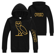 NEW Winter OVO Owl hoodies Pullover mens OVOXO Gold printed hooded sweatshirt sportswear drake ovoxo shirt hoodie thick