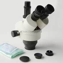 Envío gratis! 3.5X – 90X triocular microscopio Zoom estéreo cabeza